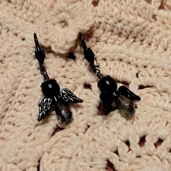 Black Angel Earrings - Picture 12 of 13
